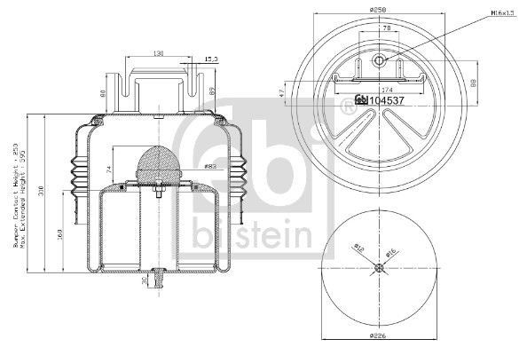 Soufflet à air, suspension pneumatique