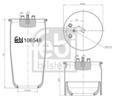 Soufflet à air, suspension pneumatique