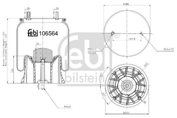 Soufflet à air, suspension pneumatique