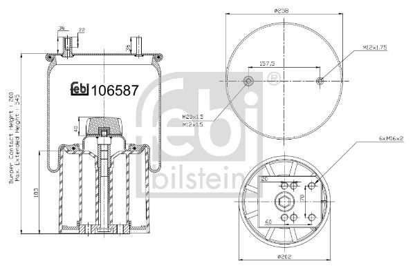 Soufflet à air, suspension pneumatique