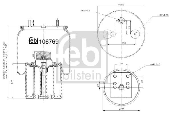 Soufflet à air, suspension pneumatique
