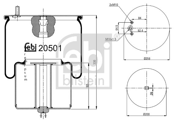 Soufflet à air, suspension pneumatique