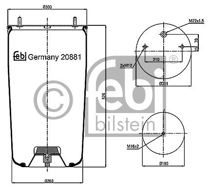 Soufflet à air, suspension pneumatique