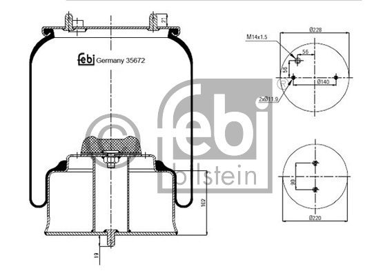 Soufflet à air, suspension pneumatique