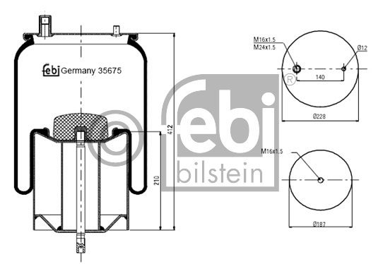Soufflet à air, suspension pneumatique