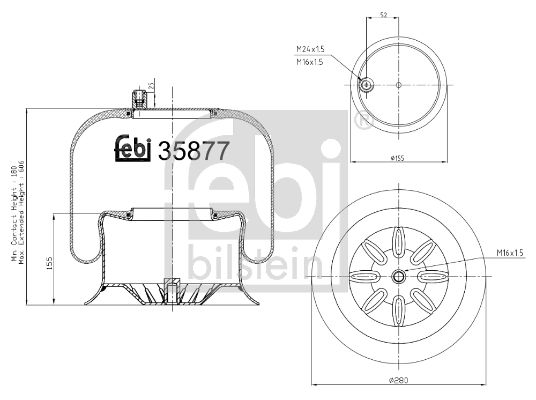 Soufflet à air, suspension pneumatique