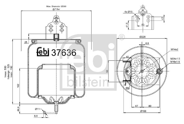 Soufflet à air, suspension pneumatique
