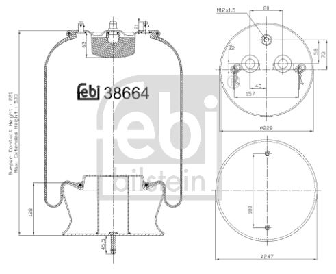 Soufflet à air, suspension pneumatique