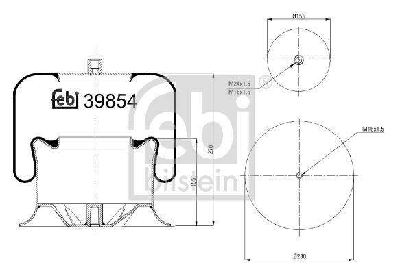 Soufflet à air, suspension pneumatique