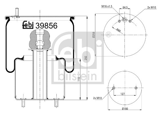 Ressort pneumatique, suspension pneumatique