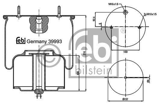 Soufflet à air, suspension pneumatique