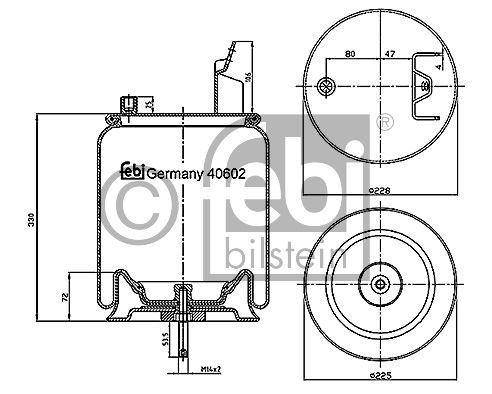 Soufflet à air, suspension pneumatique