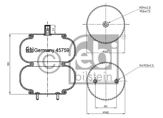 Soufflet à air, suspension pneumatique