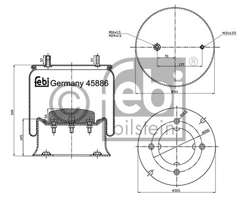 Soufflet à air, suspension pneumatique