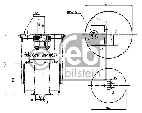 Soufflet à air, suspension pneumatique