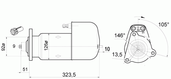 Démarreur Brand New DELCO REMY (Heavy Duty)