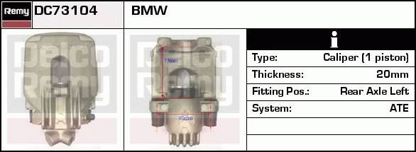 Étrier de frein Remanufactured REMY (Multiline)