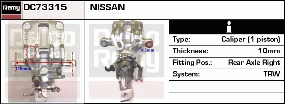 Étrier de frein Remanufactured REMY (Multiline)