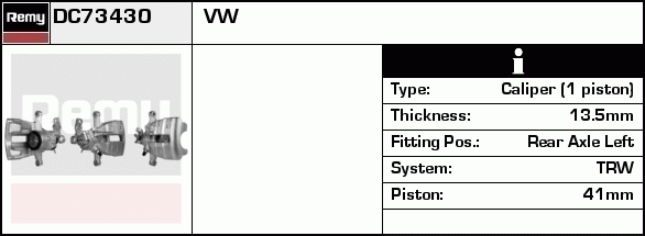 Étrier de frein Remanufactured REMY (Multiline)