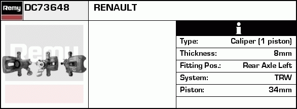 Étrier de frein Remanufactured REMY (Multiline)