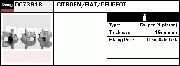 Étrier de frein Remanufactured REMY (Multiline)