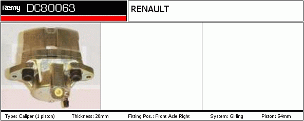 Étrier de frein Remanufactured REMY (Multiline)