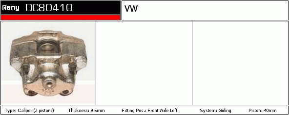 Étrier de frein Remanufactured REMY (Multiline)