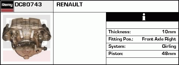 Étrier de frein Remanufactured REMY (Multiline)