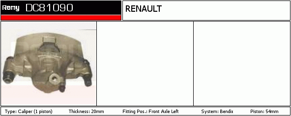 Étrier de frein Remanufactured REMY (Multiline)