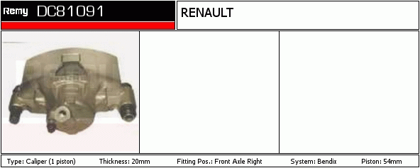 Étrier de frein Remanufactured REMY (Multiline)