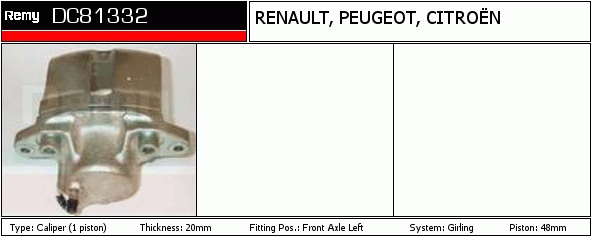 Étrier de frein Remanufactured REMY (Multiline)