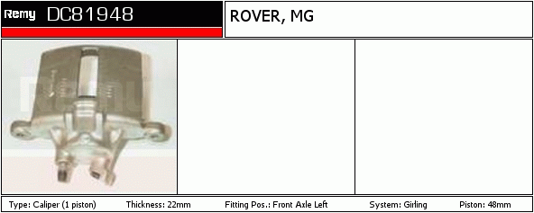 Étrier de frein Remanufactured REMY (Multiline)