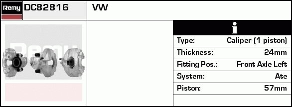 Étrier de frein Remanufactured REMY (Multiline)