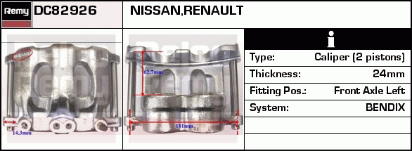 Étrier de frein Remanufactured REMY (Multiline)