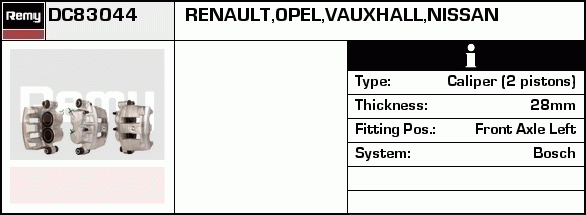 Étrier de frein Remanufactured REMY (Multiline)