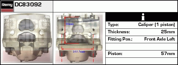 Étrier de frein Remanufactured REMY (Multiline)