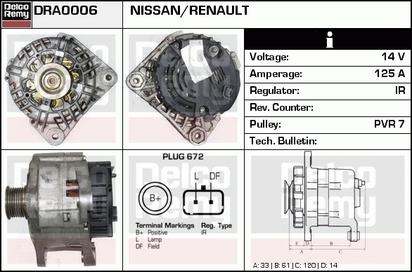 Alternateur Remanufactured REMY (Light Duty)