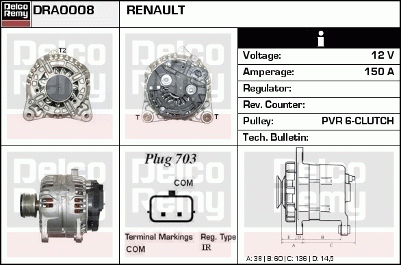 Alternateur Remanufactured REMY (Light Duty)