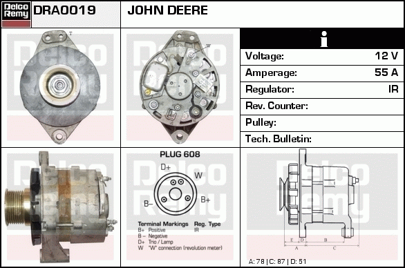 Alternateur Remanufactured DELCO REMY (Heavy Duty)