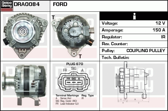 Alternateur Remanufactured REMY (Light Duty)