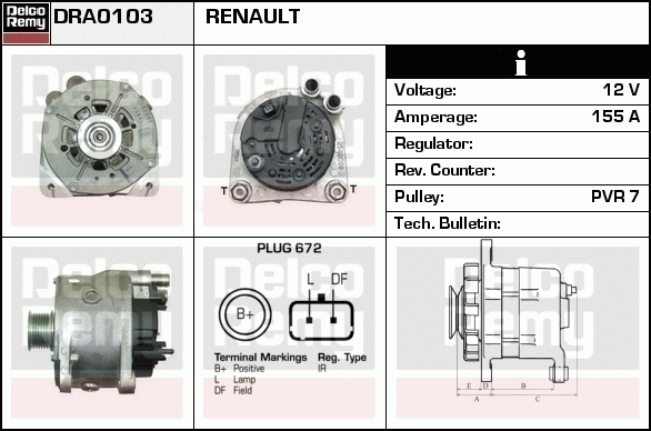 Alternateur Remanufactured REMY (Light Duty)