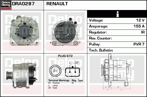 Alternateur Remanufactured REMY (Light Duty)