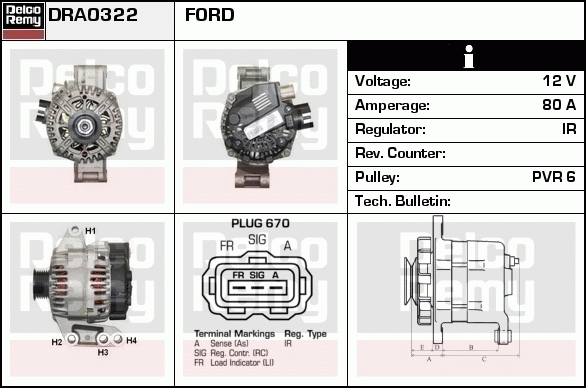 Alternateur Remanufactured REMY (Light Duty)