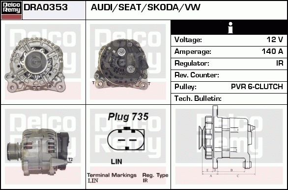 Alternateur Remanufactured REMY (Light Duty)