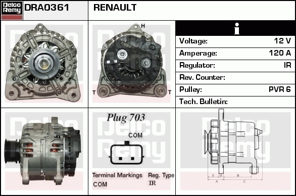 Alternateur Remanufactured REMY (Light Duty)