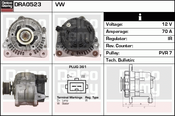 Alternateur Remanufactured REMY (Light Duty)