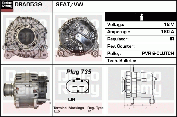 Alternateur Remanufactured REMY (Light Duty)