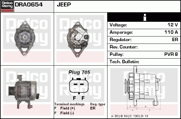 Alternateur Remanufactured REMY (Light Duty)
