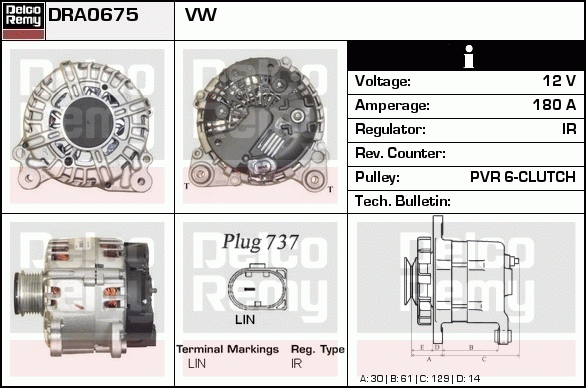 Alternateur Remanufactured REMY (Light Duty)