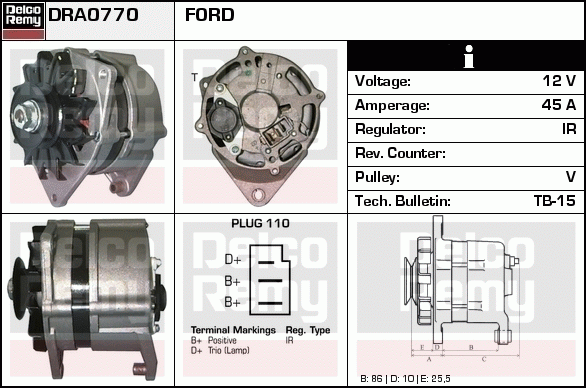 Alternateur Remanufactured REMY (Light Duty)